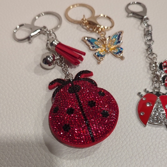 Colorful Butterfly and Ladybug Keychains - Picture 2 of 4